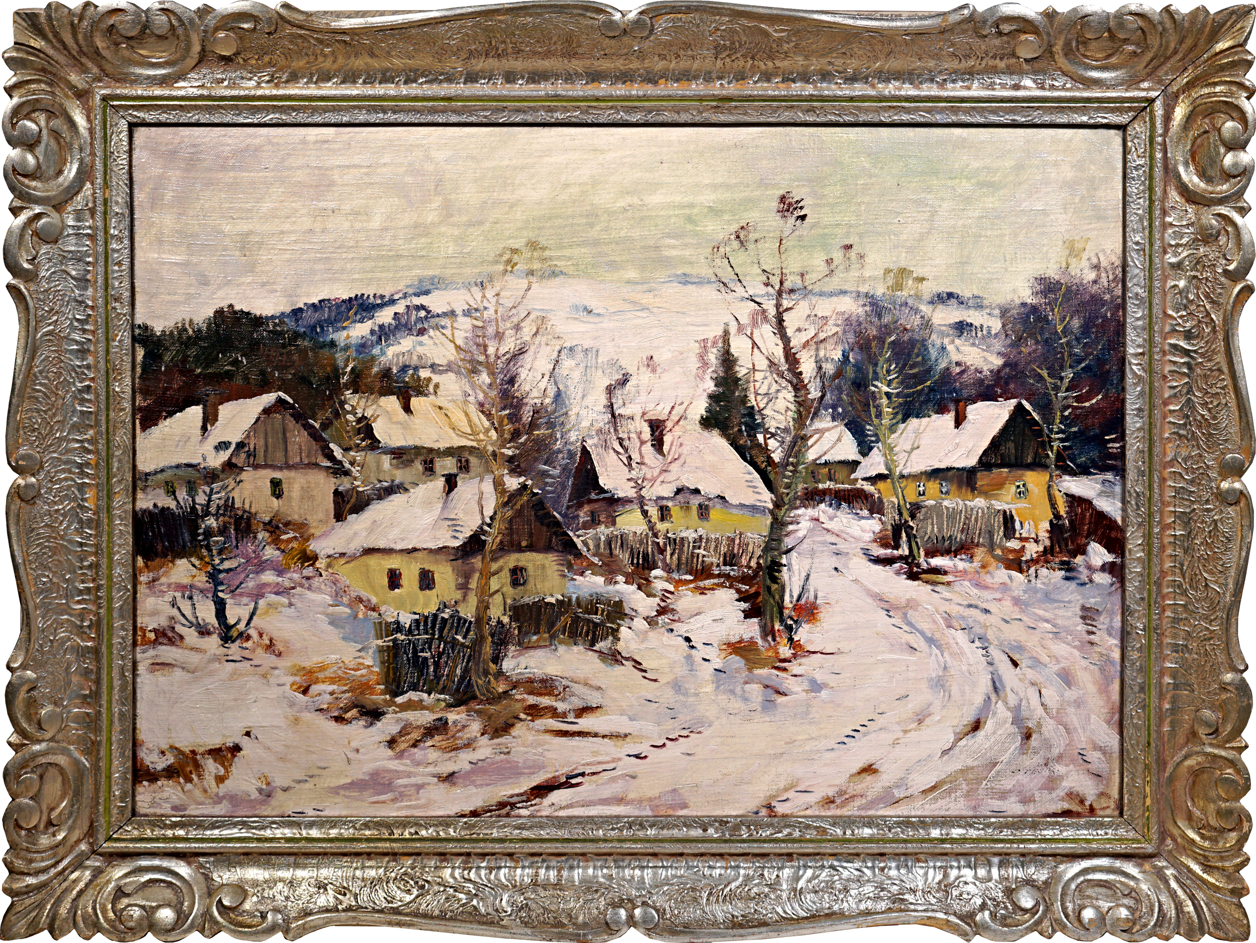 Chalupy v zimě - Josef Těšík
