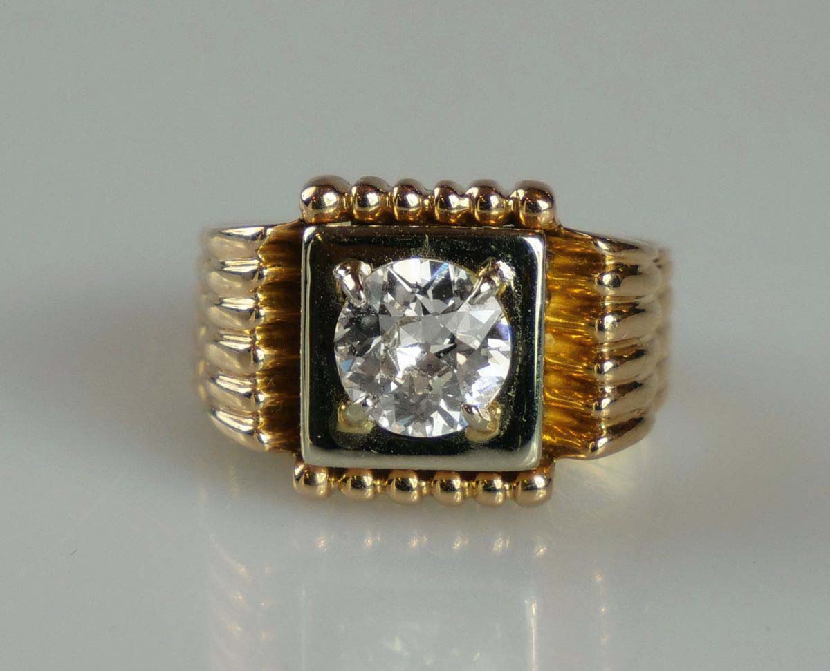 Zlatý prsten s diamantem IF (LC) čistoty