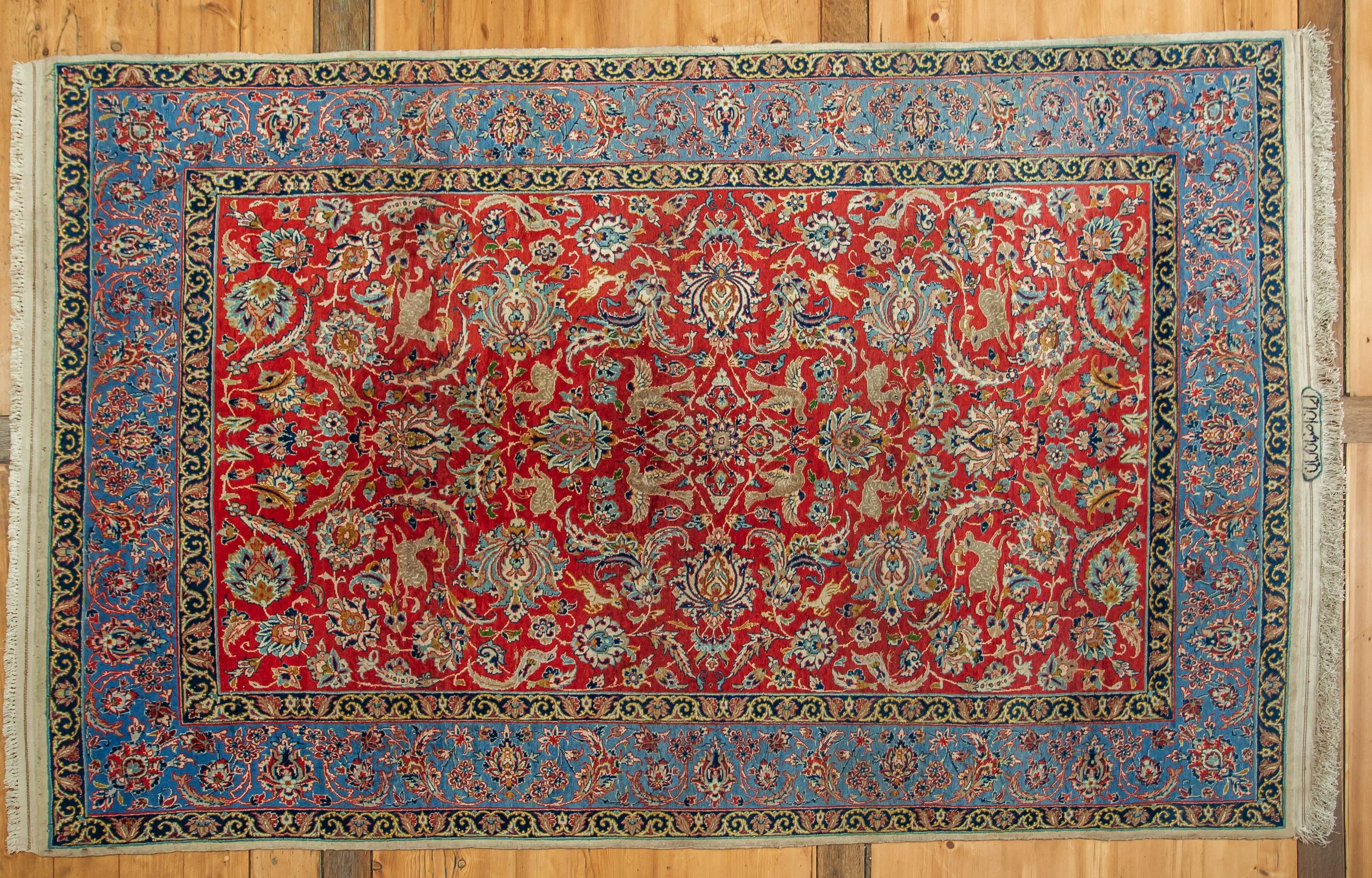 Perský koberec Isfahan signovaný 260 x 153 cm