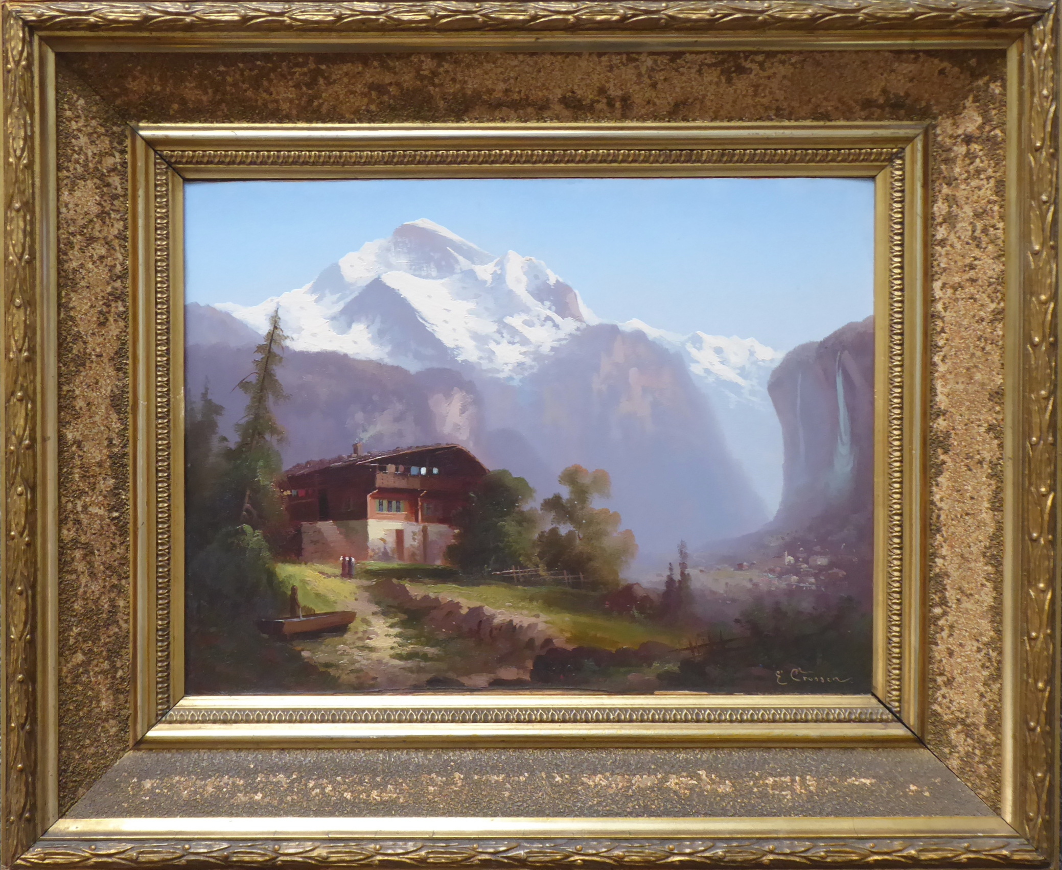 Hubert Sattler (1817-1904) – Pohled na Jungfrau